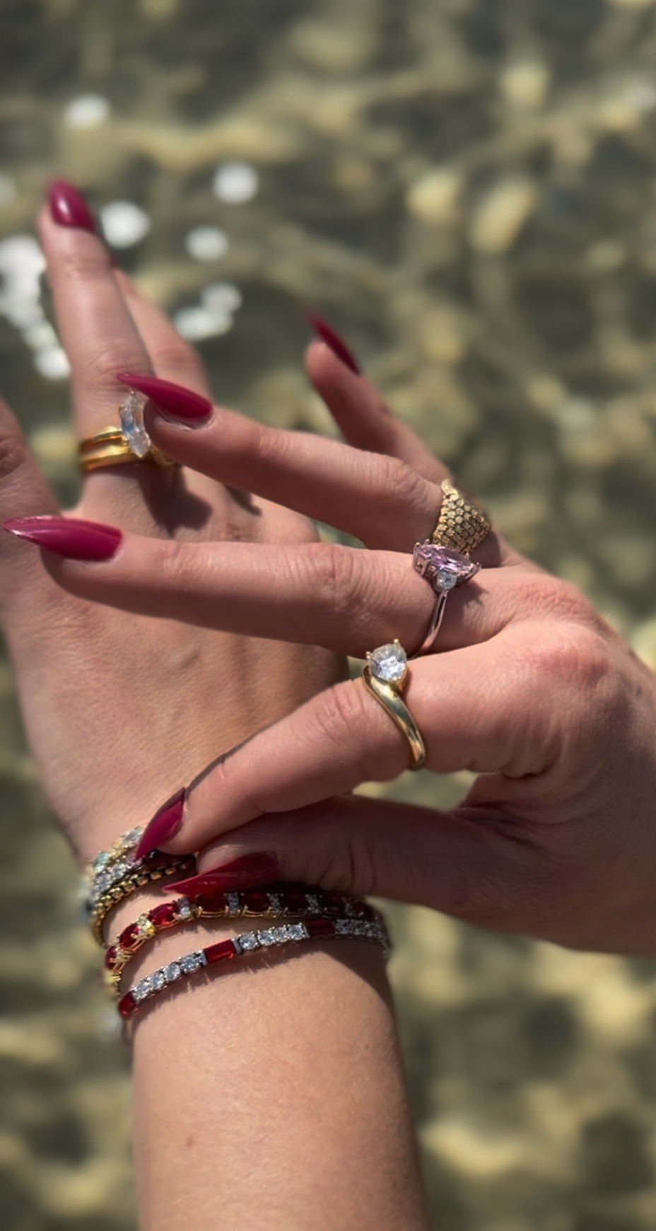 Sterling Silver Pink Zirconia Ring