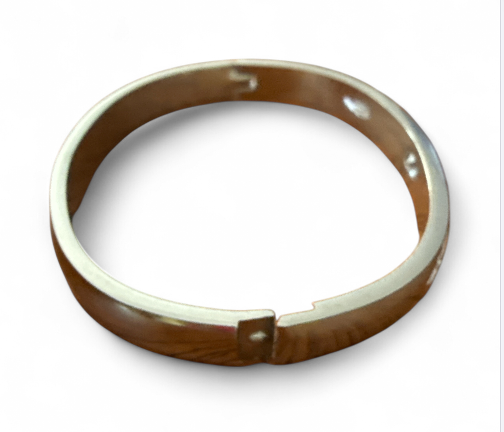 Oval Bracelet Cuff with Stones