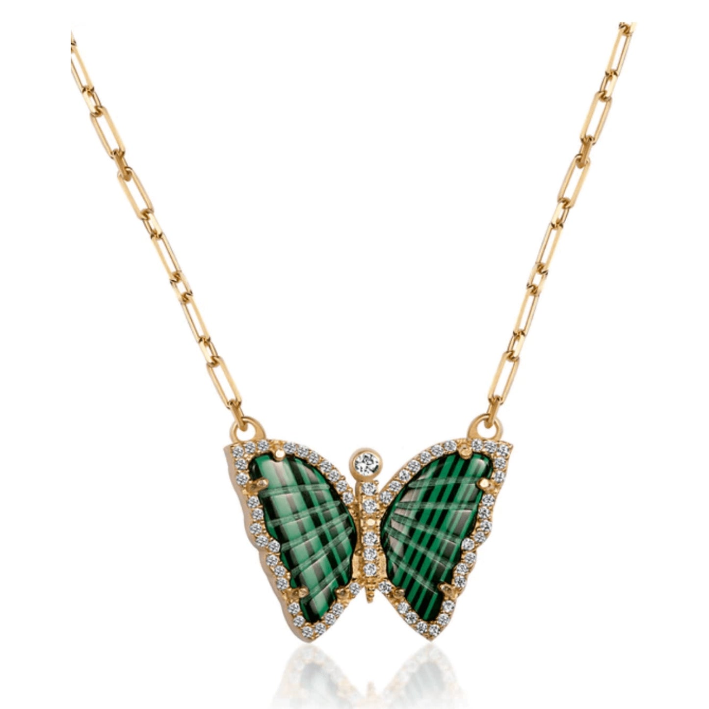 Malachite Butterfly Necklace