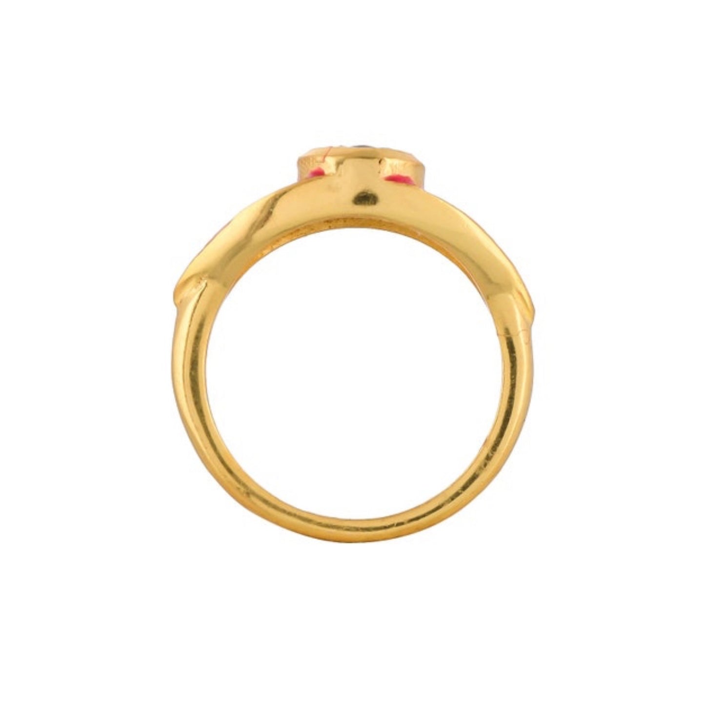 Amethyst Enamel Gold Vermeil Over Silver Ring