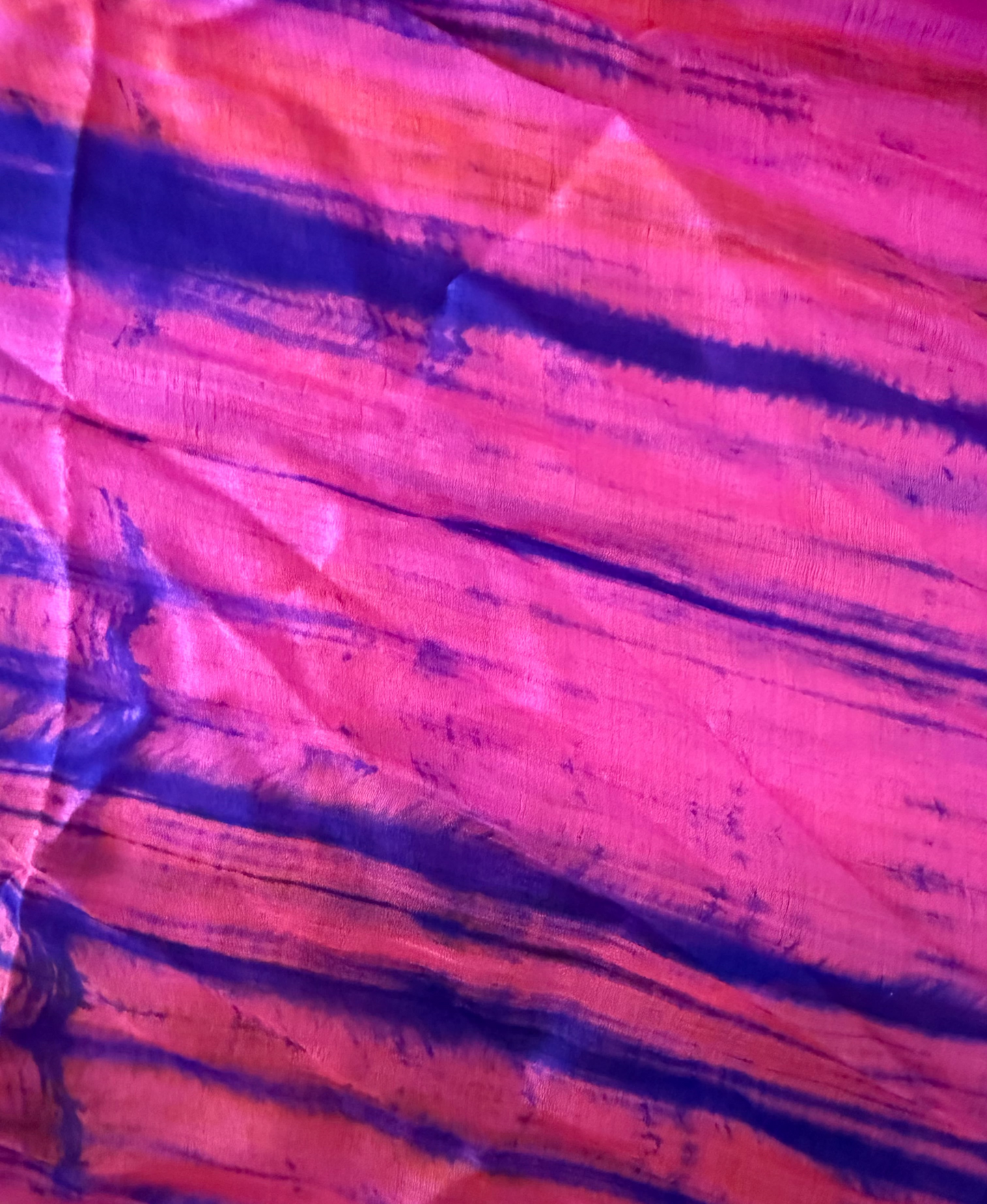 Pure Silk Scarf Blue, Pink, Red.