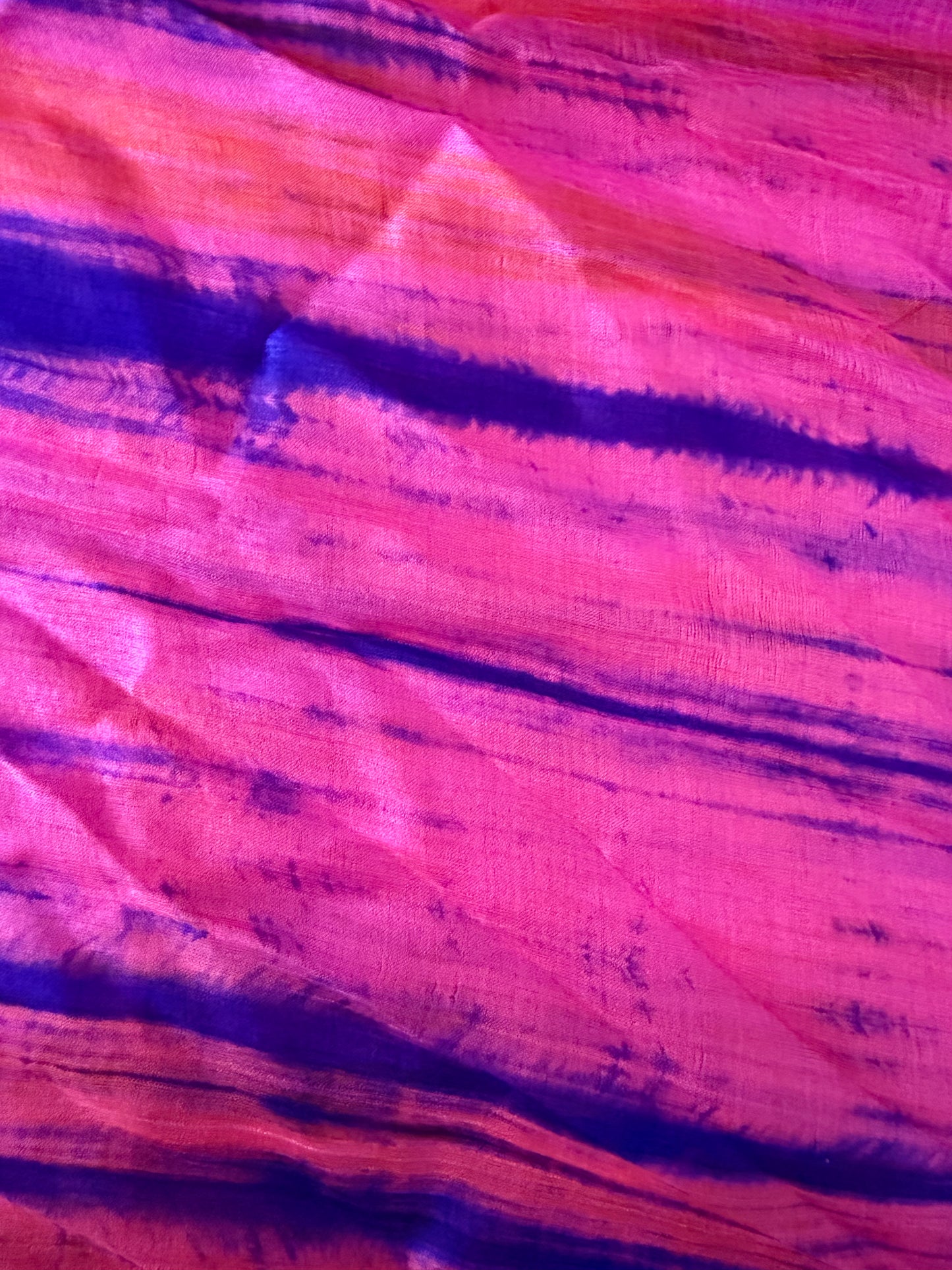 Pure Silk Scarf Blue, Pink, Red.