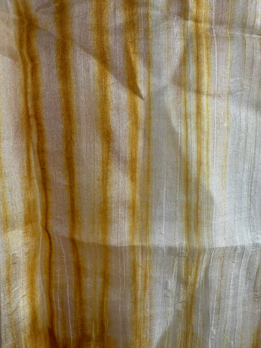 Pure Silk Scarf Yellow & White