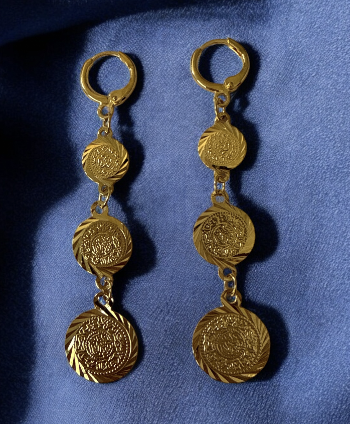 Gorgeous coin drop earrings