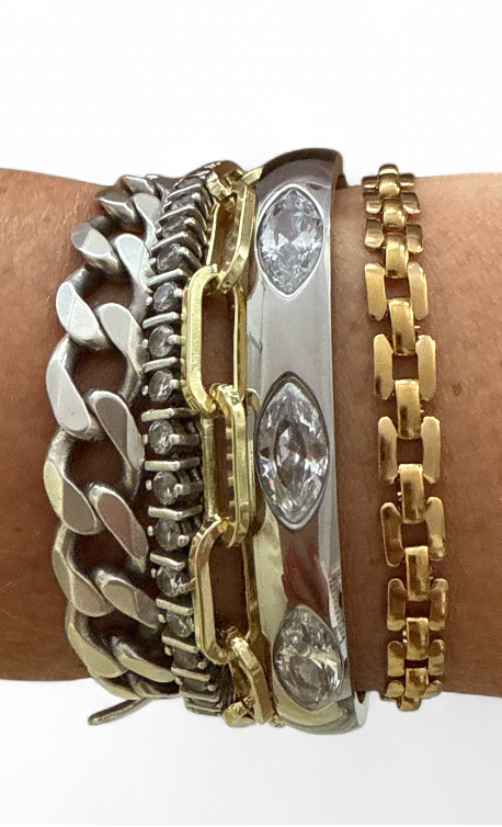 Cute Box Link Gold Bracelet